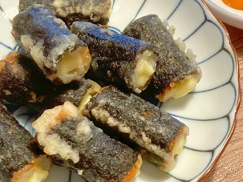 チーズ入り海苔巻きちくわの天ぷら☆コチュマヨ添え